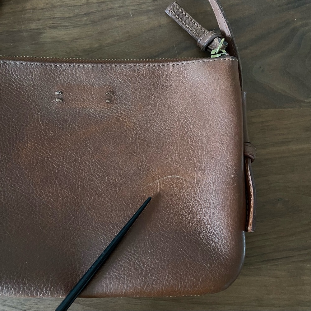 Madewell The Knotted Crossbody Bag Genuine Leather in Tan - Picture 11 of 14